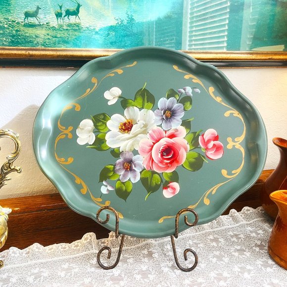 Vintage Other - Vintage hand painted tole tray